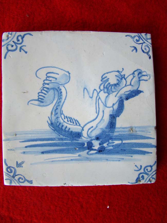 A 17th century Dutch Delft tile circa 1650 — image 2